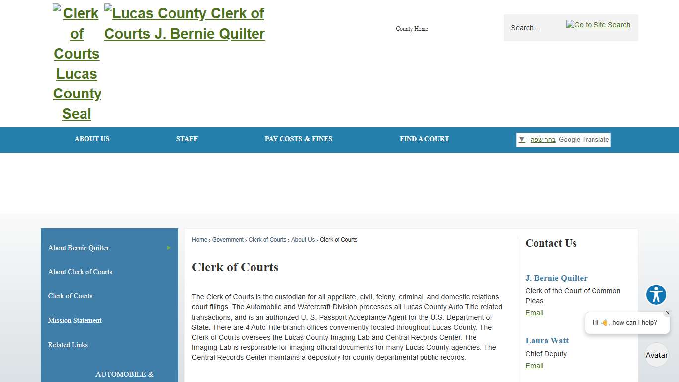 Clerk of Courts Lucas County, OH - Official Website
